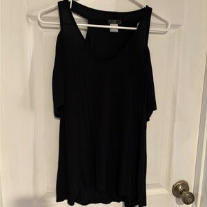 Black Cold Shoulder Top Size S